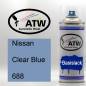 Preview: Nissan, Clear Blue, 688: 400ml Sprühdose, von ATW Autoteile West.
